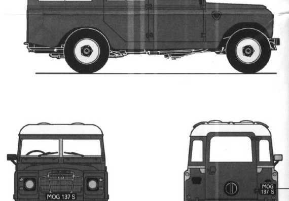 Land Rover 1st Generation (Ленд Ровер 1ст Генерейшн) - чертежи (рисунки) автомобиля